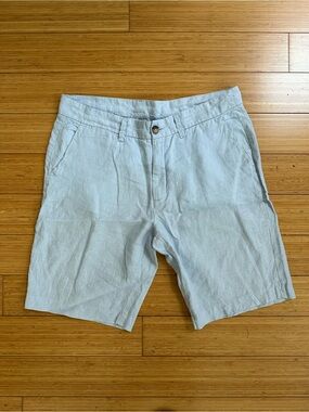 SPADA Linen Shorts Light Blue Size 48 M Regular Fit Summer